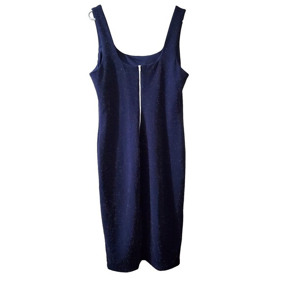 Sequin Hearts Navy Blue Sleeveless Bodycon Stretch Cocktail Dress Juniors Sz 15 - Picture 2 of 12